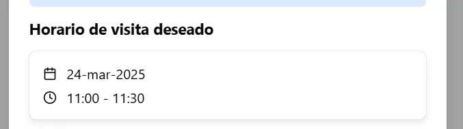 Ejemplo de petición de visita